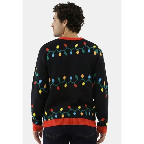 Holiday Time Men’s Ugly Christmas Sweater Reindeer/Sunglasses M - Picture 2 of 4